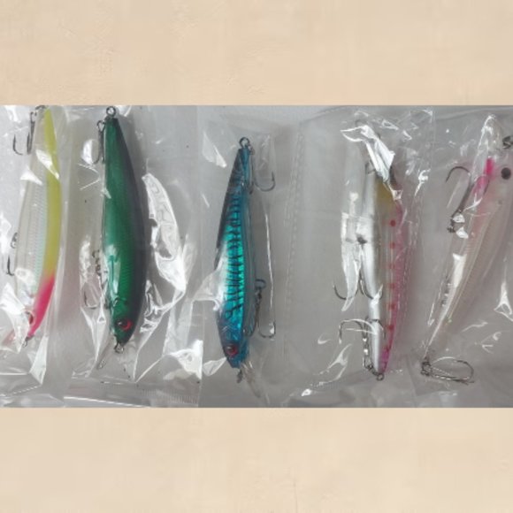 Top Water Crank Bait Surface Lures New Unused 5-PACK - Picture 3 of 3